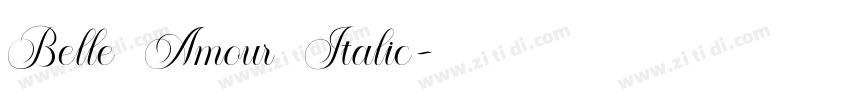 Belle Amour Italic字体转换